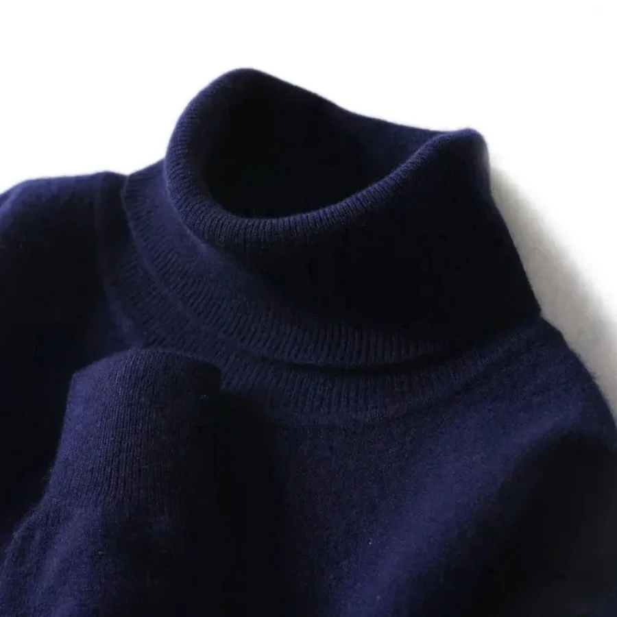 Heidi-Mode | Herren Wollpullover mit Rollkragen und Schlankem Design - Image 5
