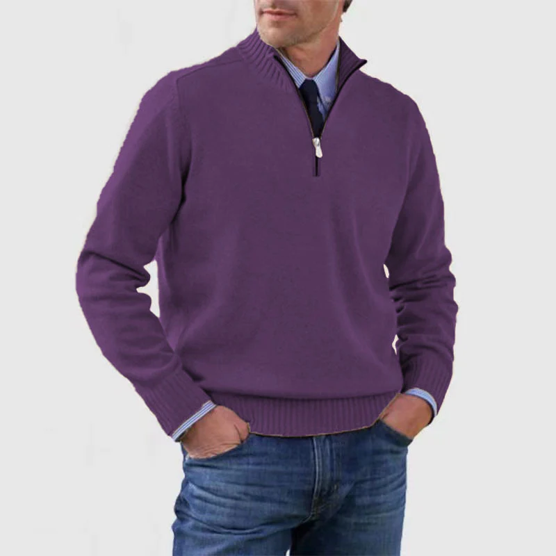 Heidi-Mode | Herrenpullover Mit Halbem Reißverschluss - Image 13