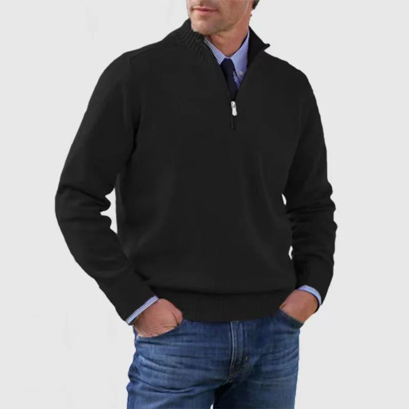 Heidi-Mode | Herrenpullover Mit Halbem Reißverschluss - Image 3