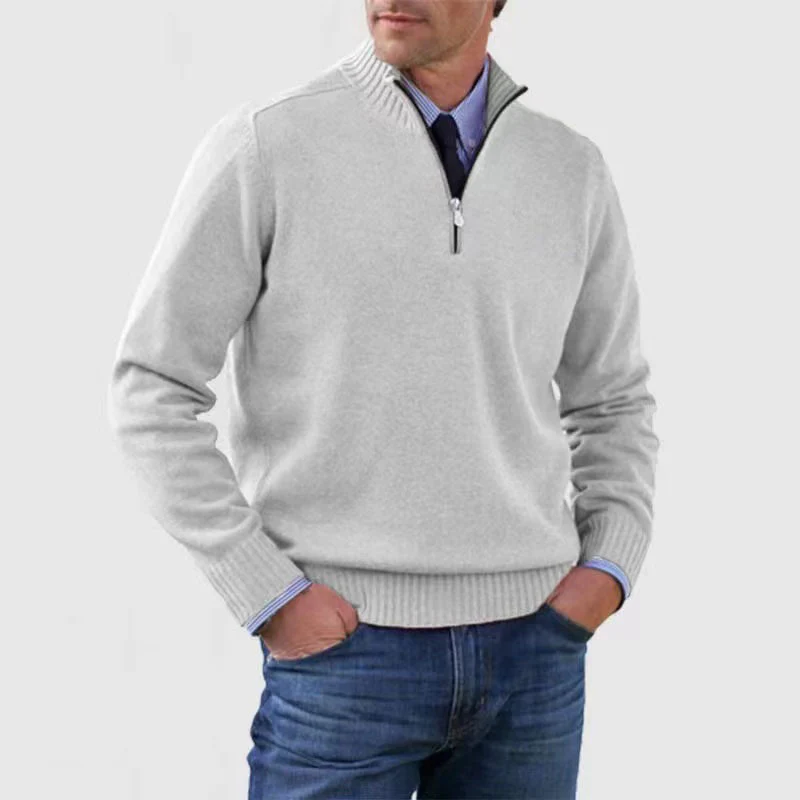 Heidi-Mode | Herrenpullover Mit Halbem Reißverschluss - Image 4