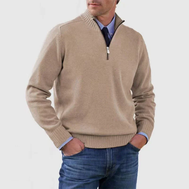 Heidi-Mode | Herrenpullover Mit Halbem Reißverschluss - Image 7