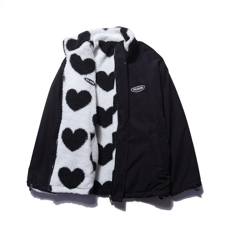 Damen Winterjacke Aus Polyester mit Herz-Muster & Wärmender Fütterung Heidi-Mode - Image 12