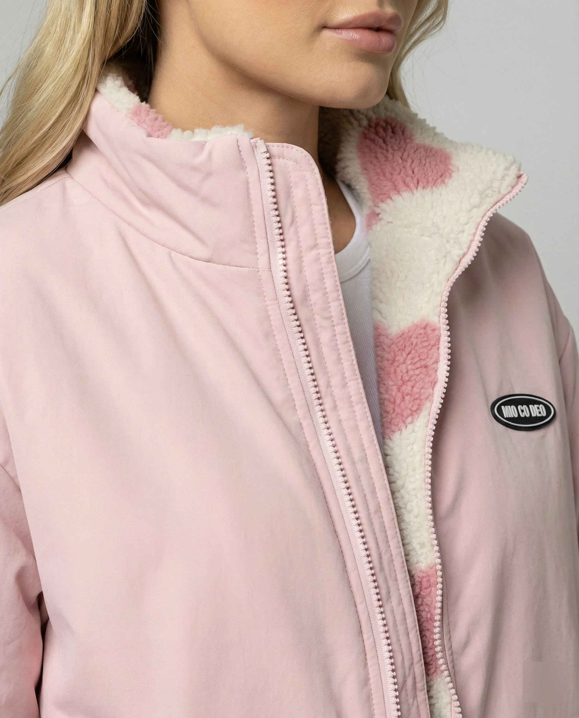 Damen Winterjacke Aus Polyester mit Herz-Muster & Wärmender Fütterung Heidi-Mode - Image 4