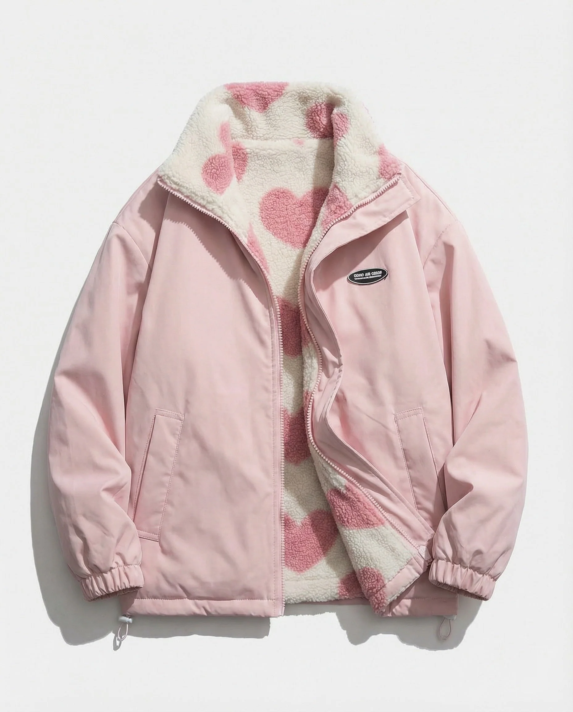 Damen Winterjacke Aus Polyester mit Herz-Muster & Wärmender Fütterung Heidi-Mode - Image 5