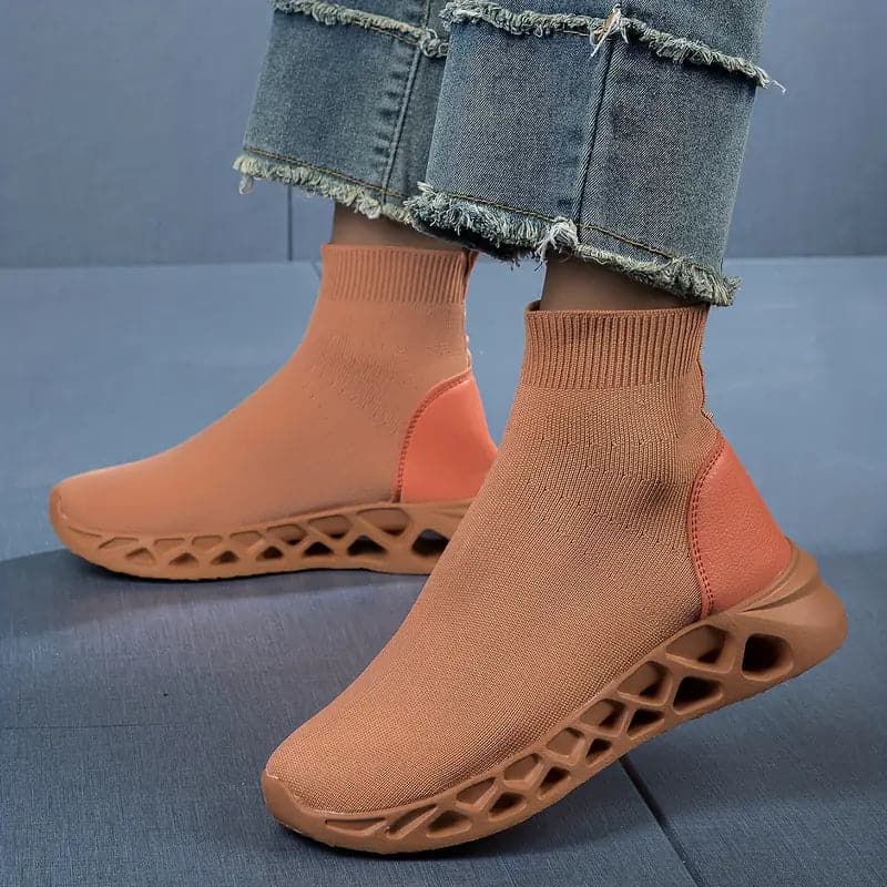 Heidi-Mode | Hohe Sneakers Dehnbare Atmungsaktive Obermaterial Leichtgewicht Stoßdämpfende Sohle Slip-On - Image 7