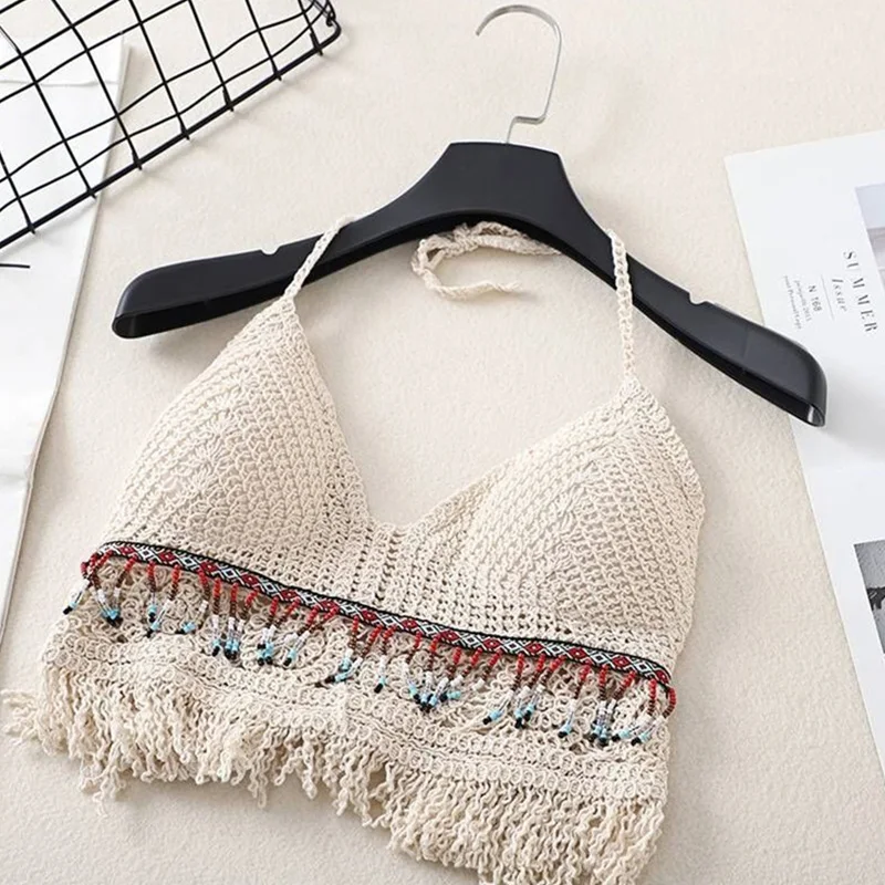 Heidi-Mode | Häkel Bikini Bh Im Boho Stil mit Quaste - Image 6