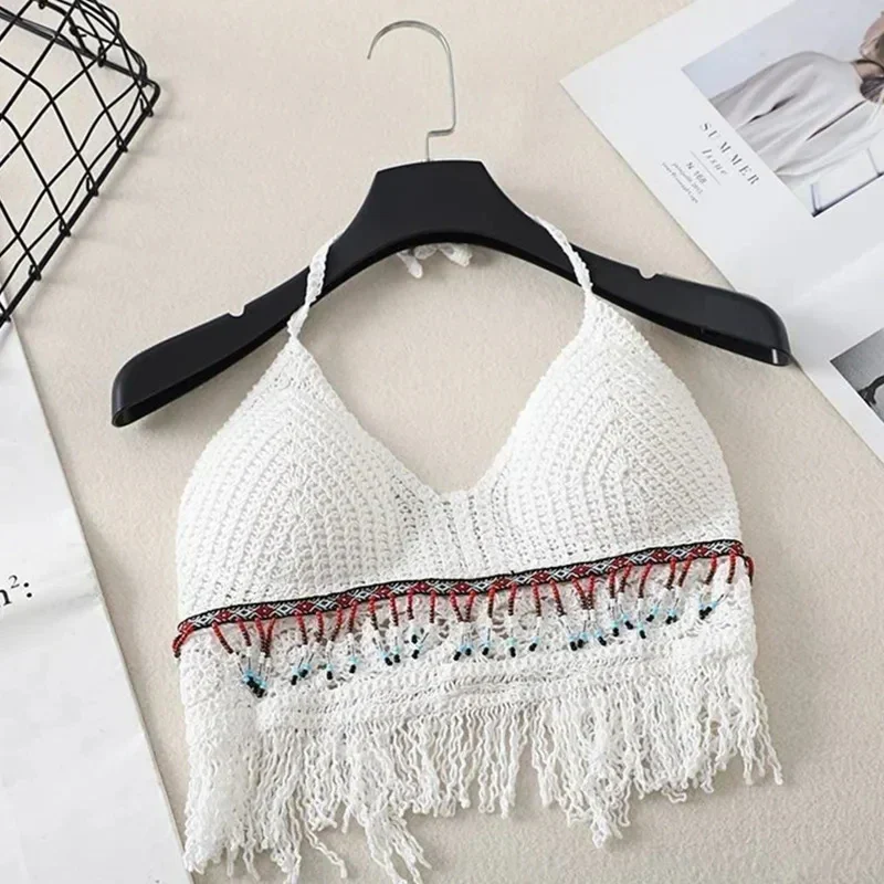 Heidi-Mode | Häkel Bikini Bh Im Boho Stil mit Quaste - Image 7