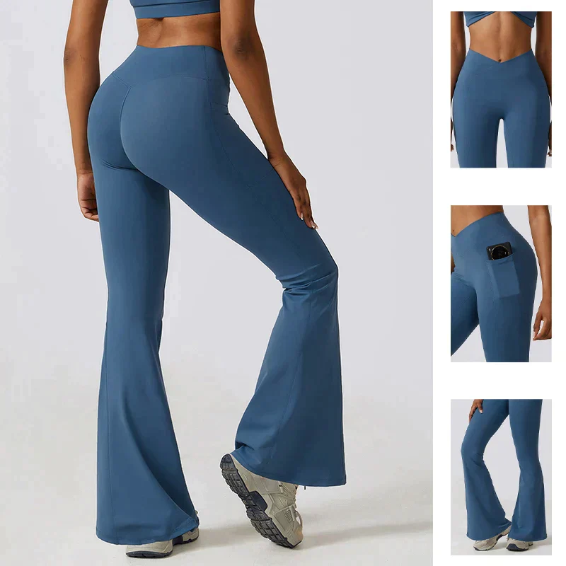 Heidi-Mode | Hoch Taillierte Flare-Leggings - Image 11