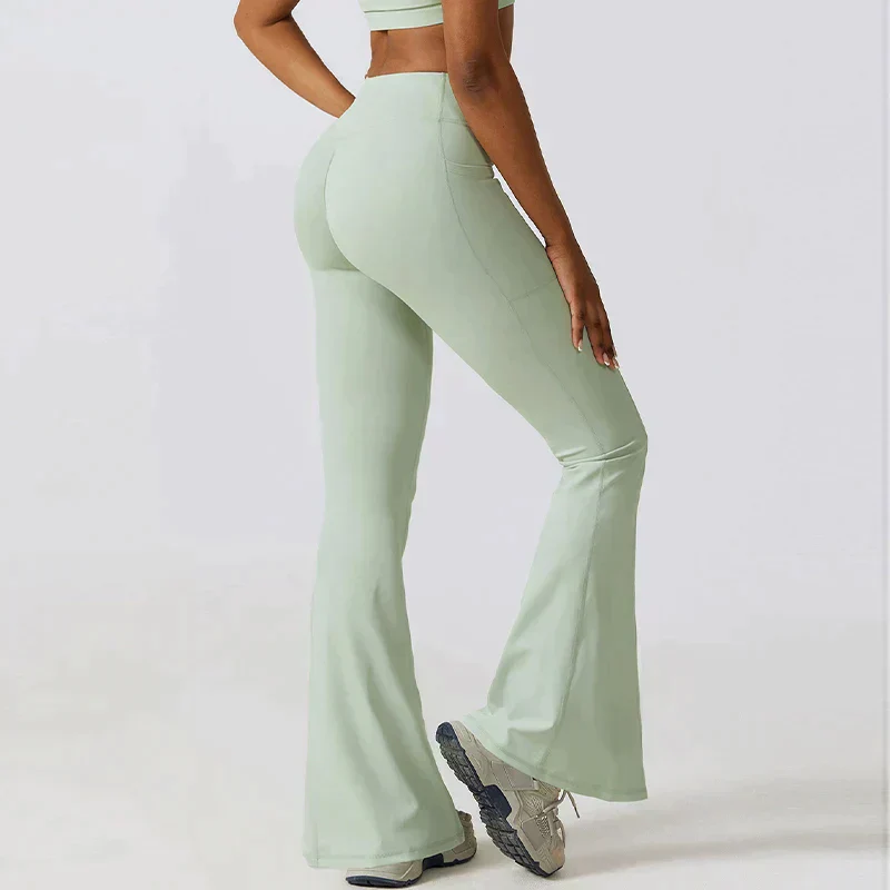 Heidi-Mode | Hoch Taillierte Flare-Leggings - Image 16