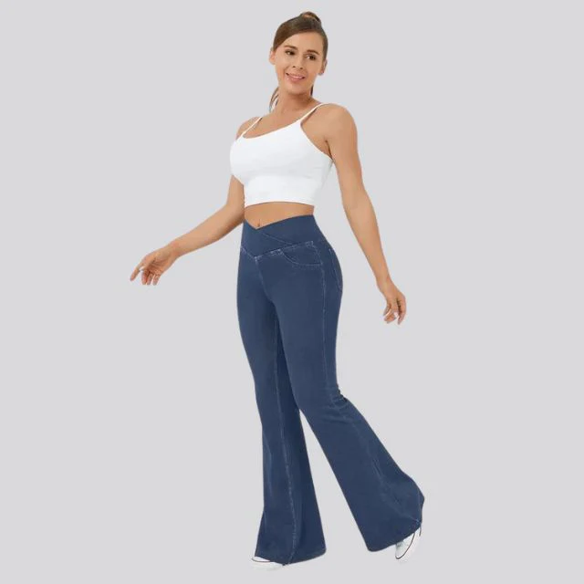Heidi-Mode | Hoch Taillierte Flare-Leggings - Image 18