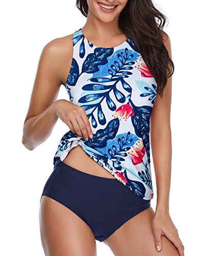Heidi-Mode | Hochgeschlossenes Halter Scoop Back Tankini mit Shorts - Image 3