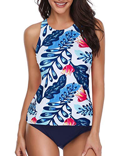Heidi-Mode | Hochgeschlossenes Halter Scoop Back Tankini mit Shorts - Image 4