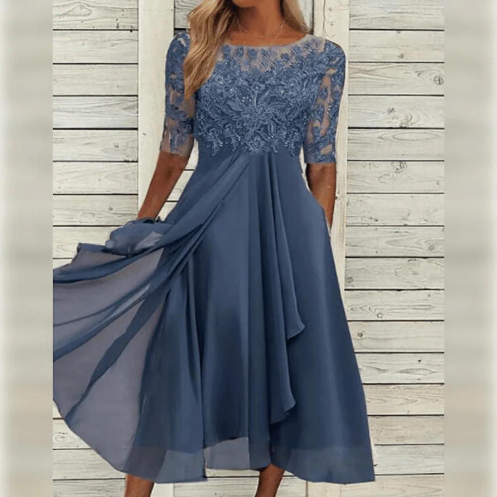 Heidi-Mode | Hochzeitsgast Kleid Elegante Midi - Image 2