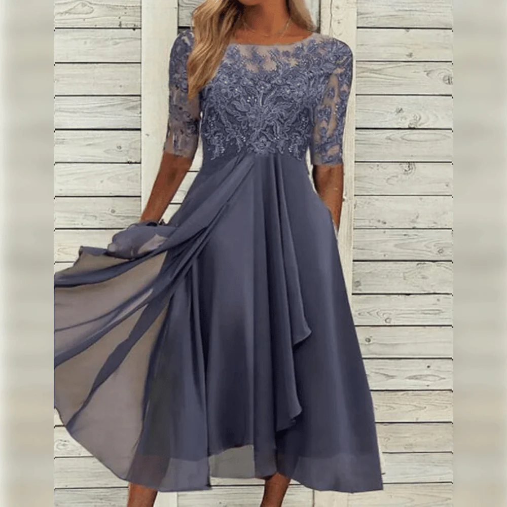 Heidi-Mode | Hochzeitsgast Kleid Elegante Midi - Image 5