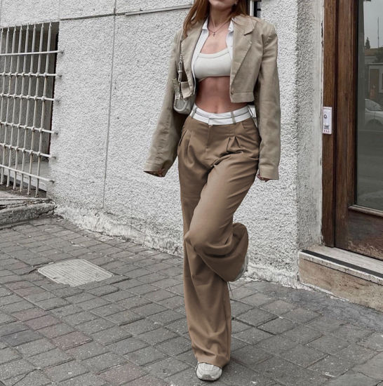 Heidi-Mode | Mode Hohe Taille Gerade Hose - Image 2