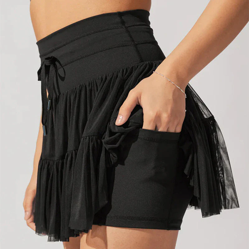 Heidi-Mode | Hohe Taille Minirock mit Sicherheitsshorts - Image 8