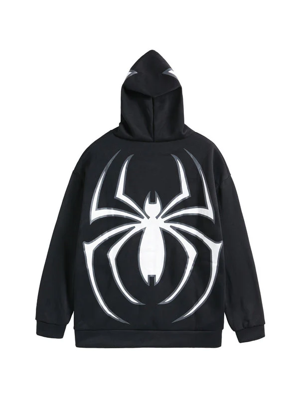 Heidi-Mode | Hoodie mit Reißverschluss Und Spinnenprint - Image 5