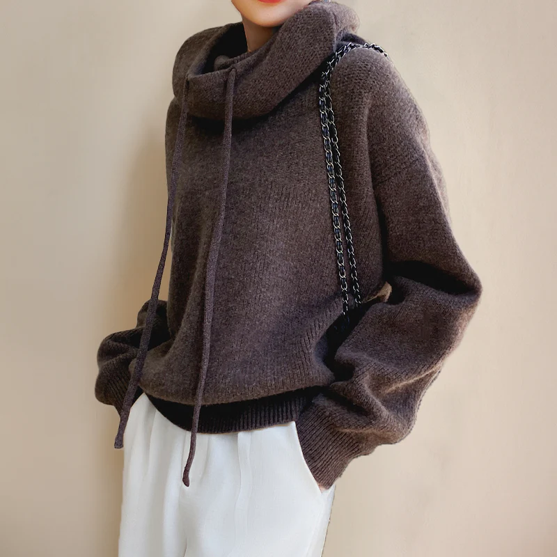Heidi-Mode | Hoodie - Oversized Damenpullover mit Stehkragen - Image 4