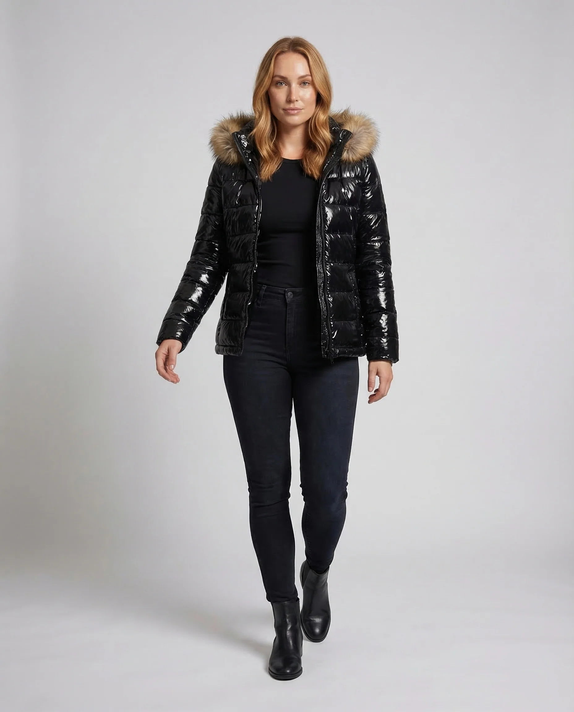 Damen Polyester Winterjacke mit Pelzkragen & Stilvoll | Heidi-Mode - Image 2