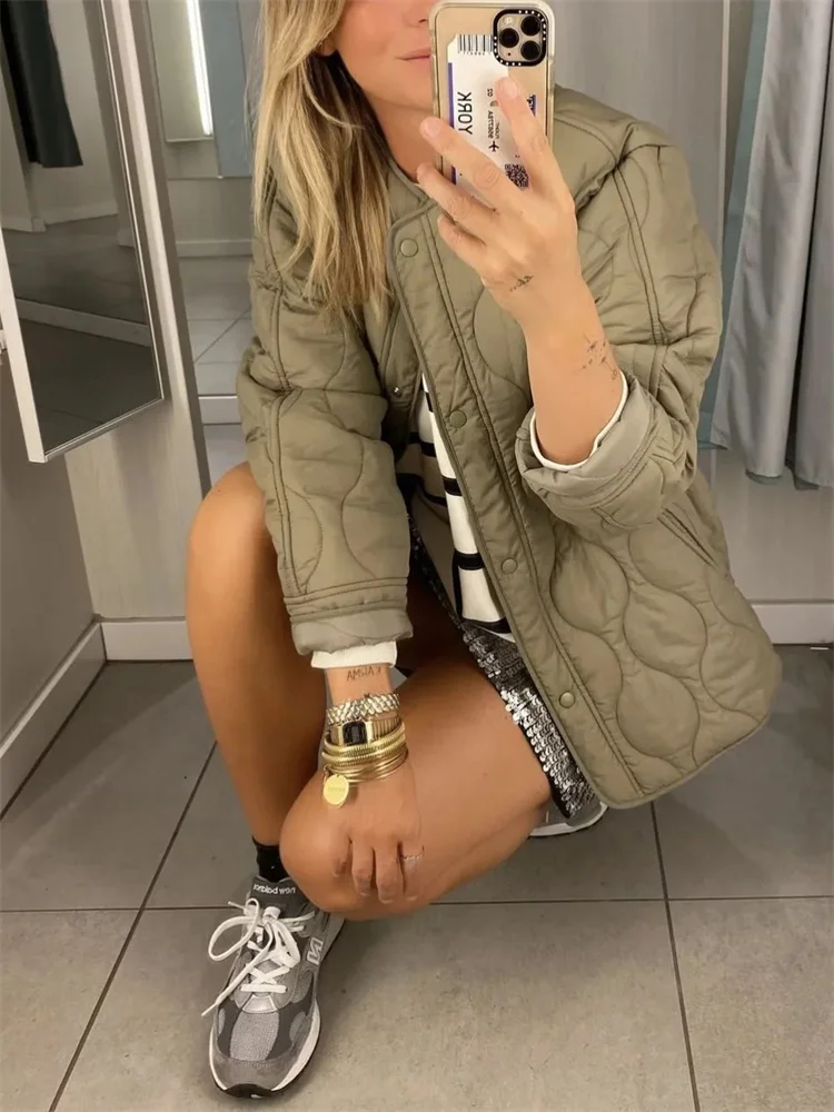Heidi-Mode | Oversize Gesteppte Jacke mit Druckknöpfen - Image 3