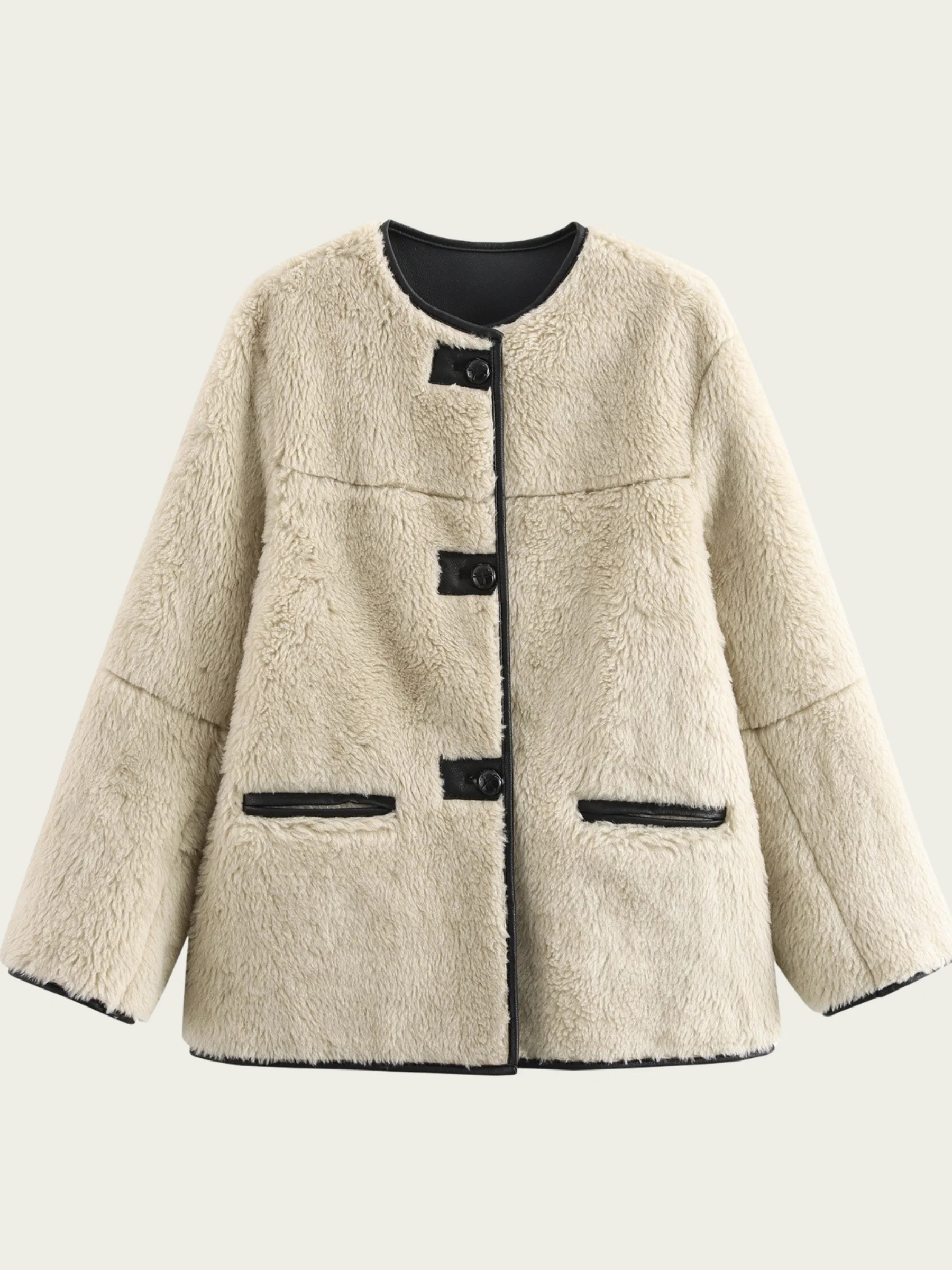 Heidi-Mode | Teddyjacke mit Knöpfen für Damen Agnes - Image 5