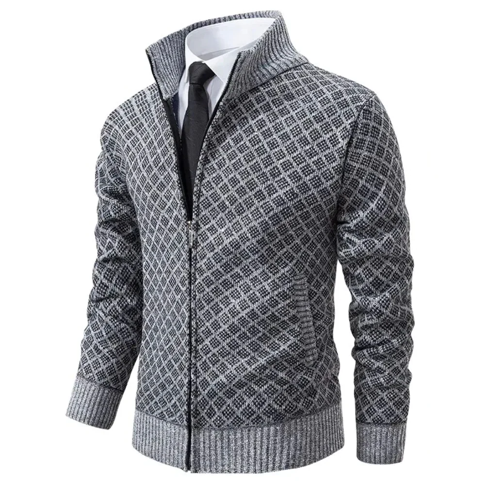 Heidi-Mode | Jacquard Strickjacke für Herren - Image 4