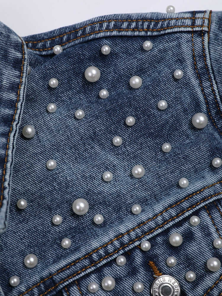 Heidi-Mode | Jeansjacke - Denim-Liebling mit Stilvoller Perlenverzierung - Image 2