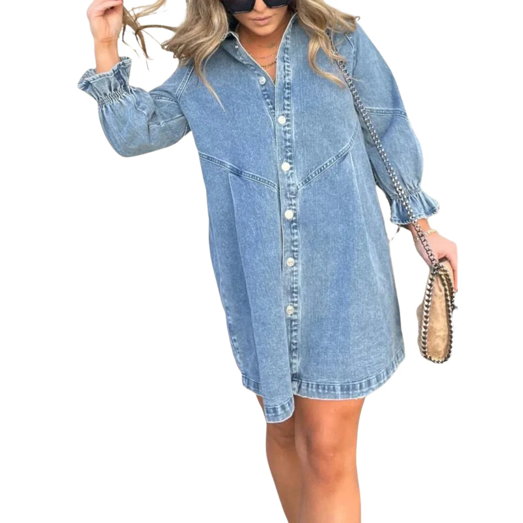 Heidi-Mode | Jeanskleid mit Langen Ärmeln - Image 5