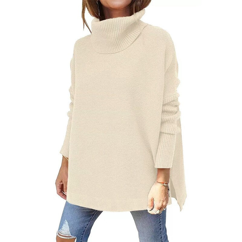 Heidi-Mode | Jumper - Frauen Herbst Bequemer Rollkragenpullover - Image 3