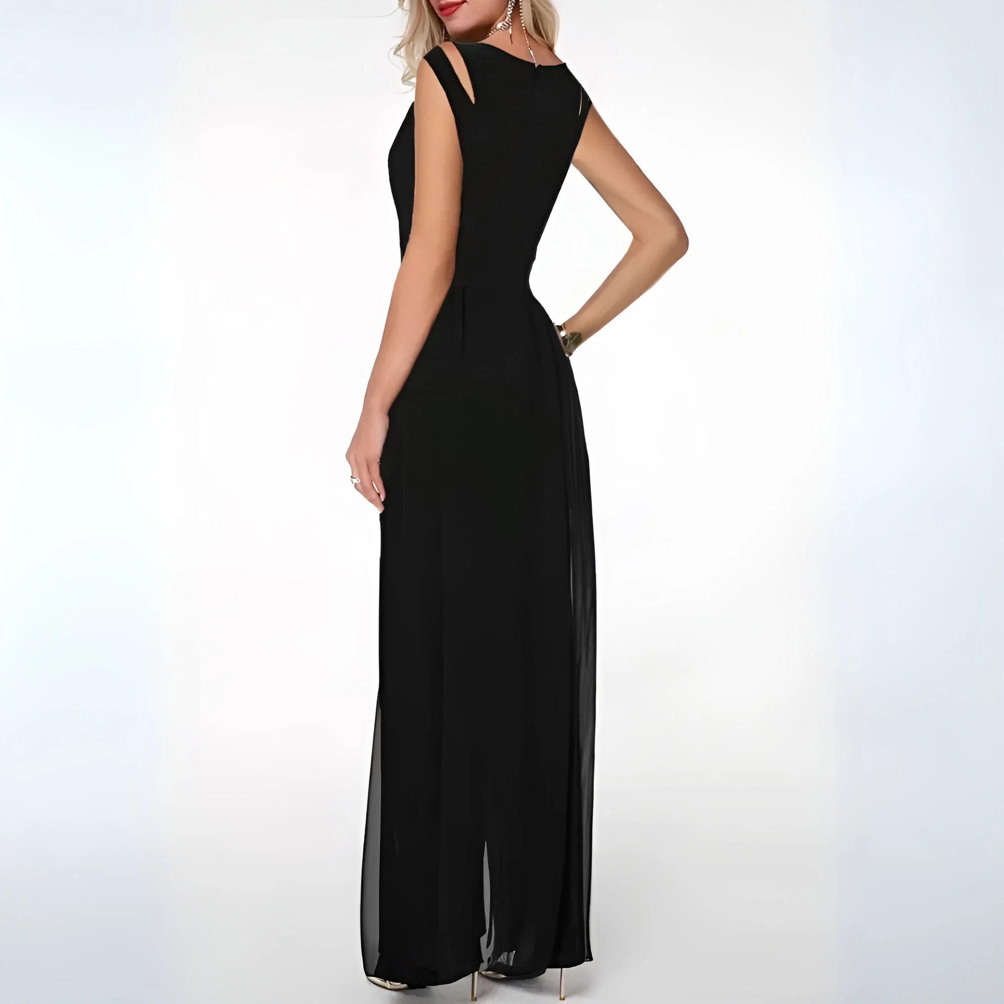 Heidi-Mode | Jumpsuit - Chiffon - Ohne Ärmel - Eleganter Stil für Besondere Anlässe