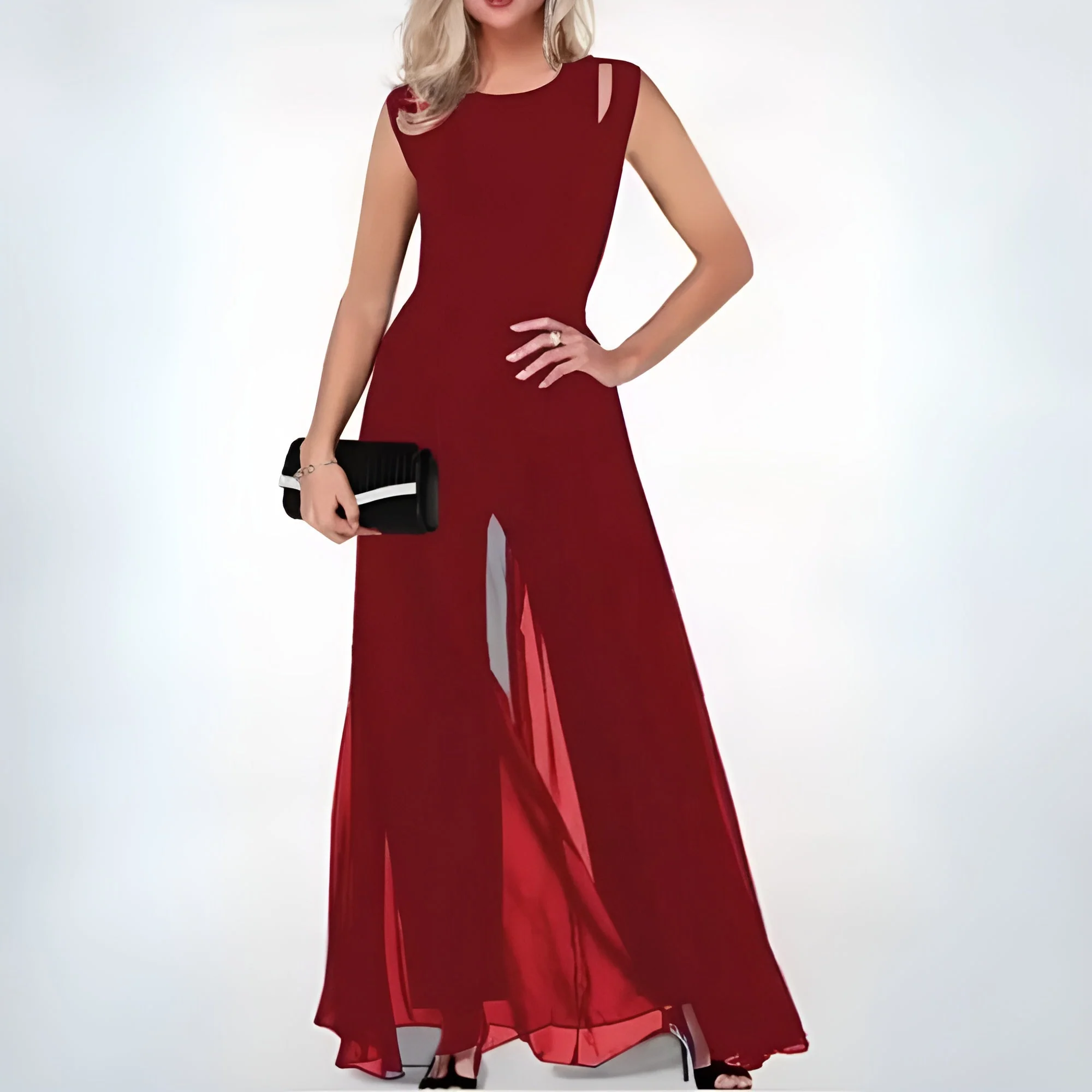 Heidi-Mode | Jumpsuit - Chiffon - Ohne Ärmel - Eleganter Stil für Besondere Anlässe - Image 2