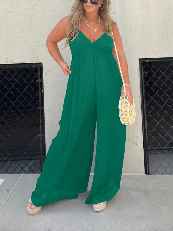Heidi-Mode | Jumpsuit mit V-Ausschnitt und Breiten Trägern - Image 7