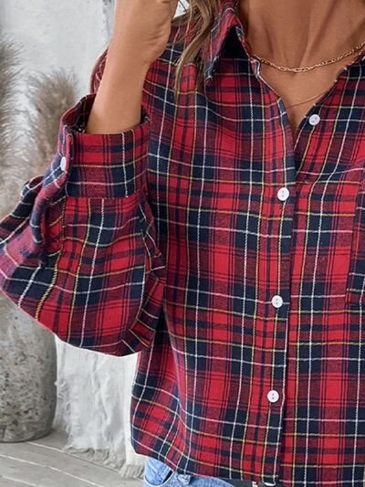 Heidi-Mode | Karierte Button-Up Langarmbluse - Image 4