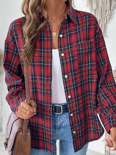 Heidi-Mode | Karierte Button-Up Langarmbluse - Image 6