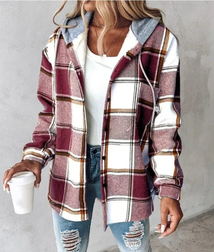 Heidi-Mode | Kariertes Kapuzenjacke - Image 7
