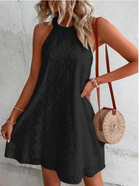 Heidi-Mode | Sommer Frauen O-Ausschnitt Sexy Schmal Weiß Mini Kleid - Image 11
