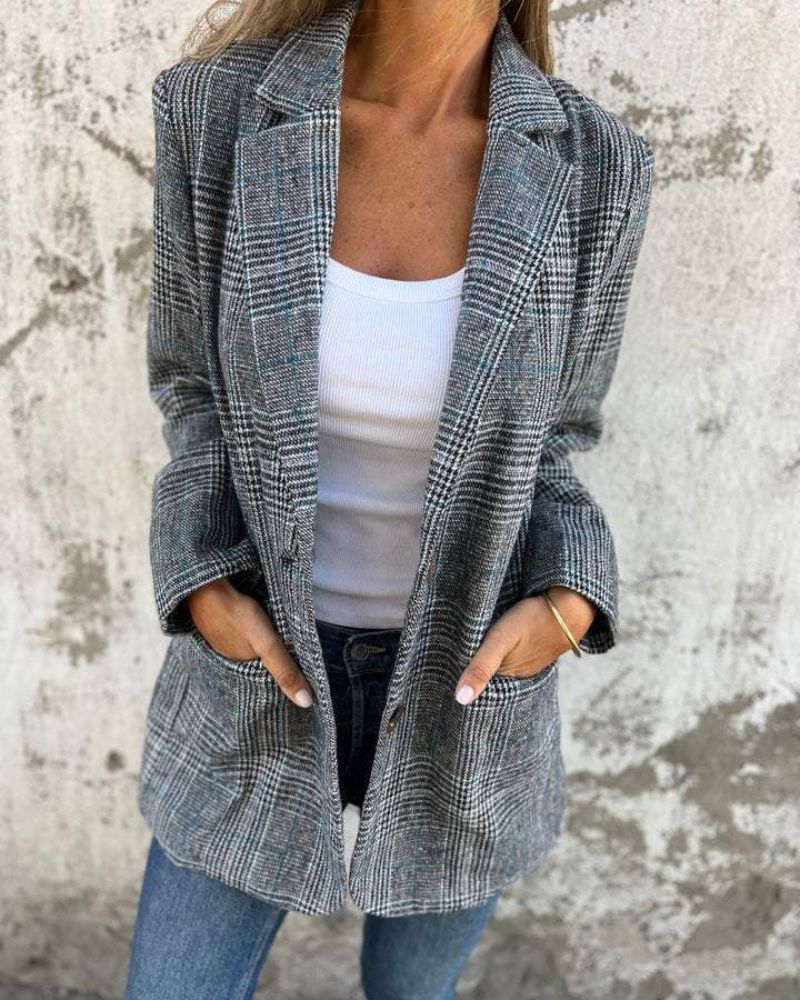 Heidi-Mode | Klassische Karo Blaue Jacke - Image 4