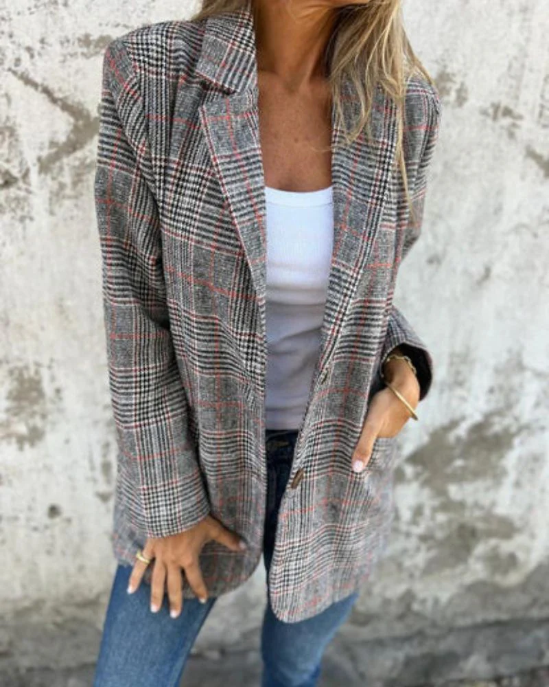 Heidi-Mode | Klassische Karo Blaue Jacke - Image 5