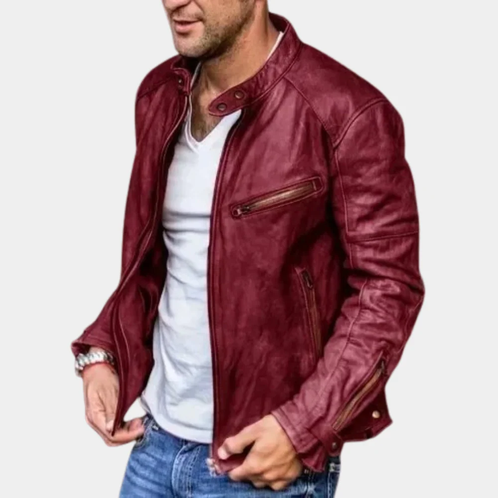 Heidi-Mode | Klassische Wetterfeste Lederjacke für Männer - Image 3
