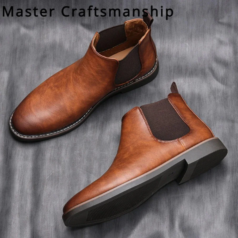 Heidi-Mode | Klassische Herrenschuhe Stiefel Im Chelsea Stil Aus Leder - Image 2