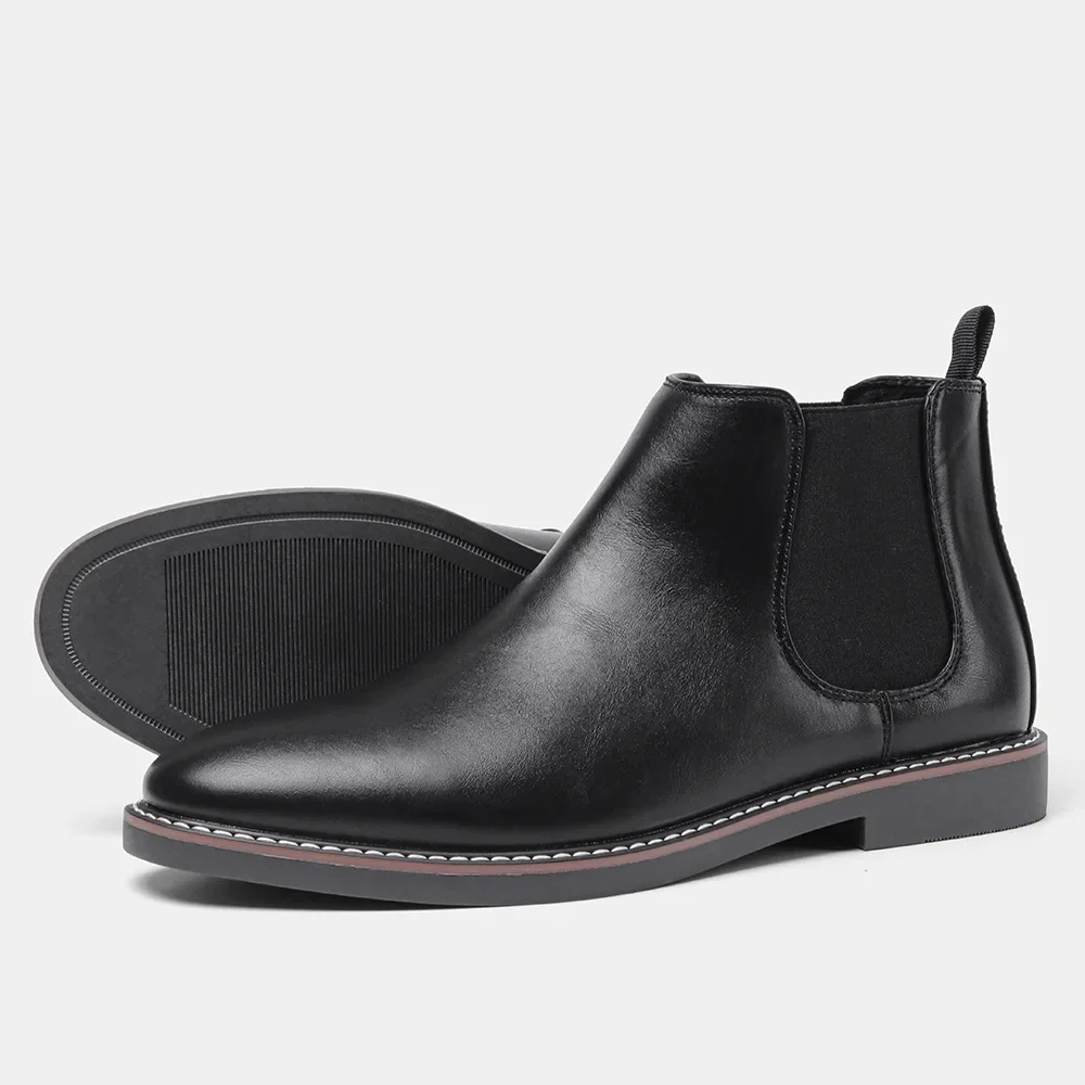 Heidi-Mode | Klassische Herrenschuhe Stiefel Im Chelsea Stil Aus Leder - Image 4