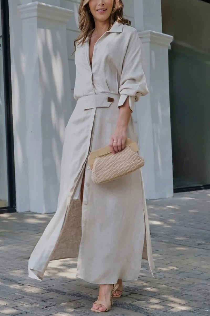 Heidi-Mode | Klassisches Leinen-Maxi-Kleid - Image 3
