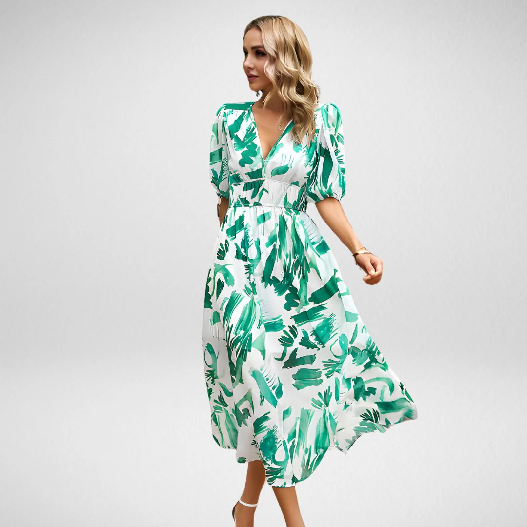 Heidi-Mode | Klassische Midi-Länge V-Neck Klied - Image 4