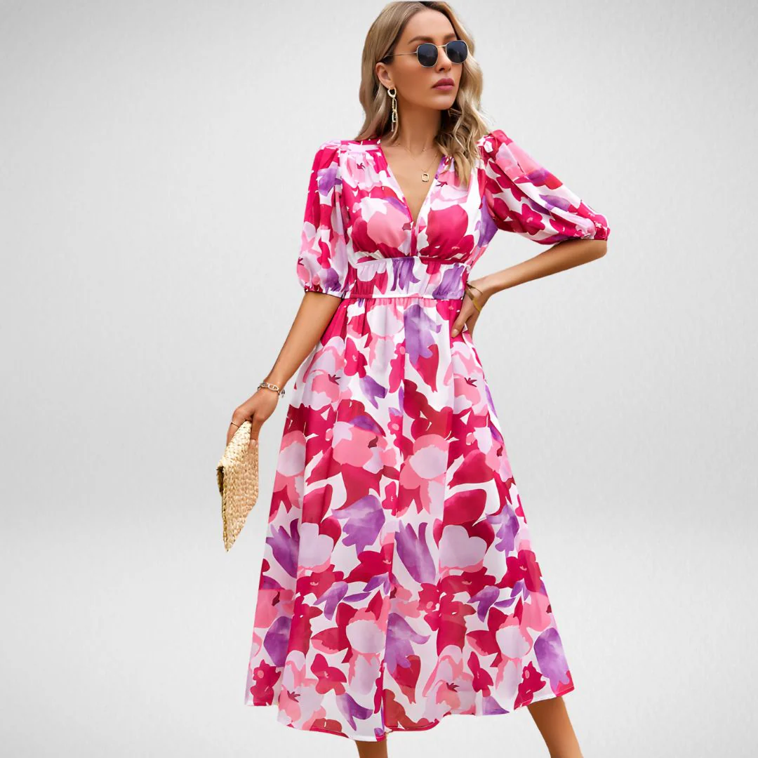 Heidi-Mode | Klassische Midi-Länge V-Neck Klied - Image 6