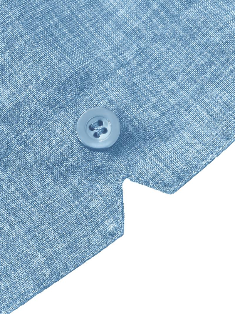Heidi-Mode | Klassisches Lässiges Kurzarmhemd mit Knöpfen für Herren - Image 8