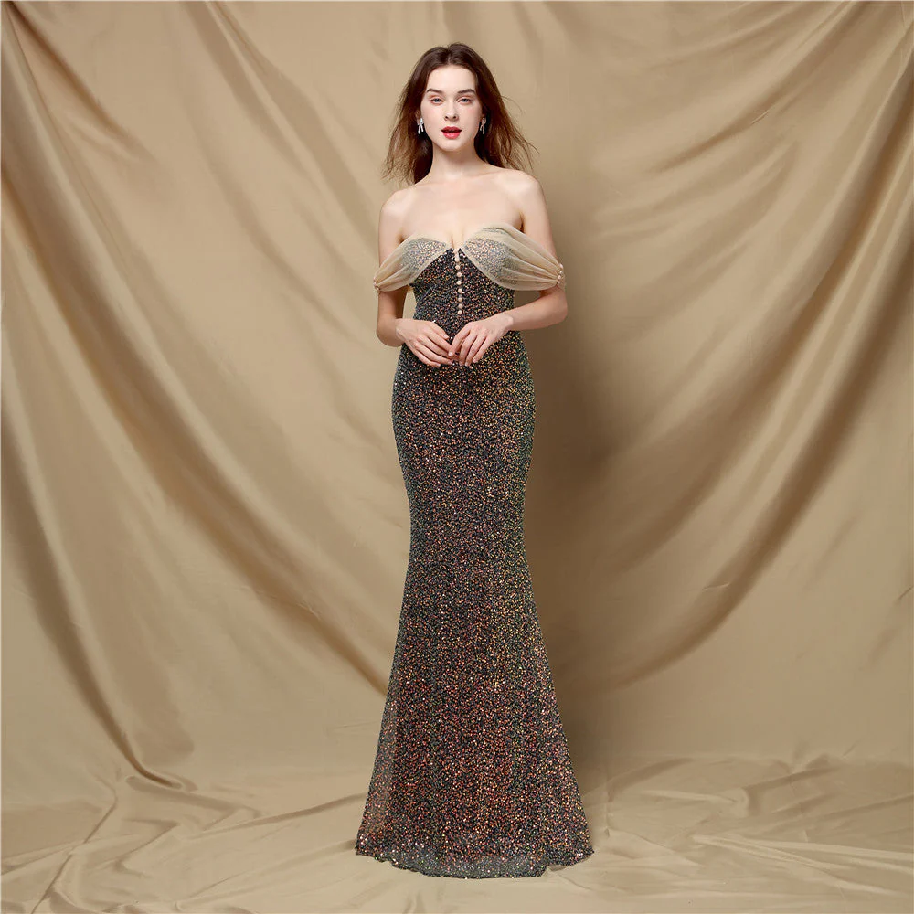 Heidi-Mode | Klassisches Schulterfreies Abendkleid für Damen - Image 4