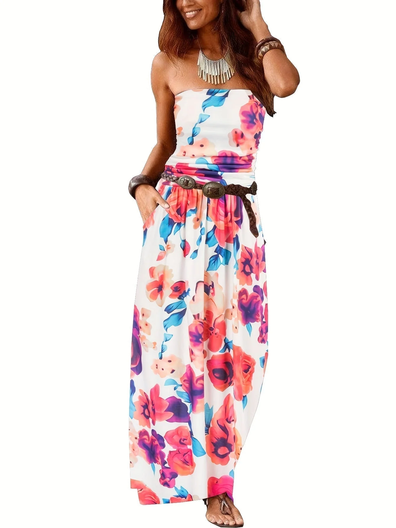 Heidi-Mode | Kleid Boho Sommer Bustier Kleid Röhrenkleid - Image 10