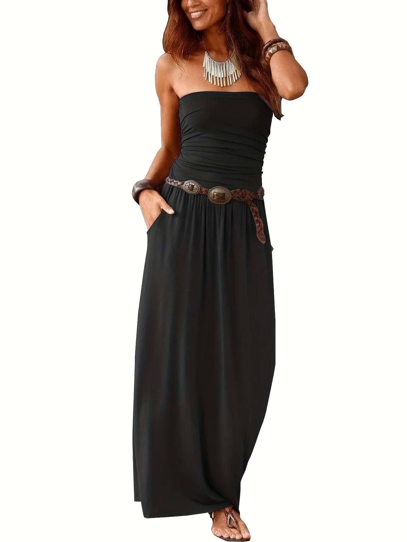 Heidi-Mode | Kleid Boho Sommer Bustier Kleid Röhrenkleid - Image 2