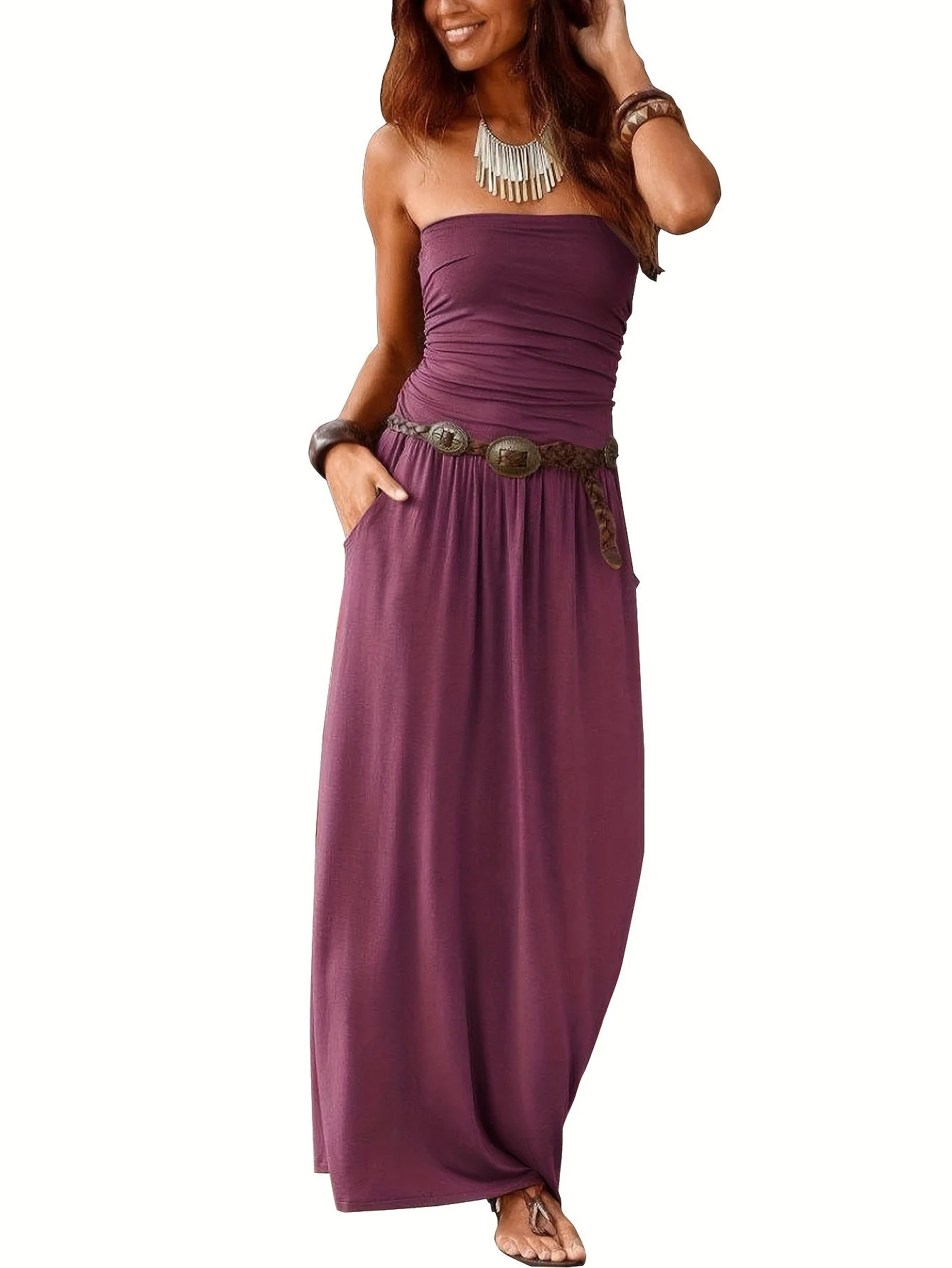 Heidi-Mode | Kleid Boho Sommer Bustier Kleid Röhrenkleid - Image 4