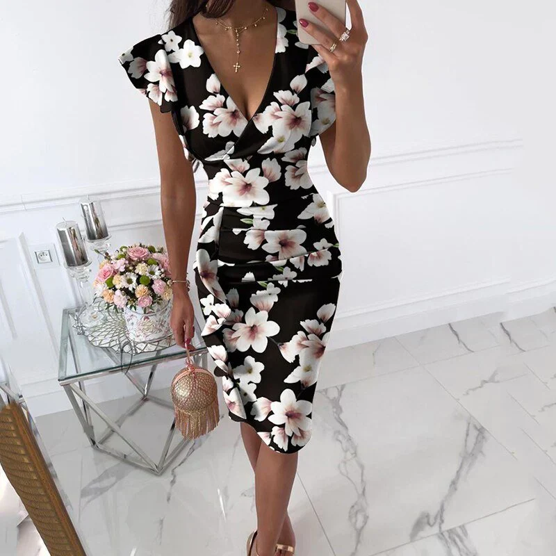 Heidi-Mode | Kleid mit Rüschensäumen und V-Ausschnitt - Image 14